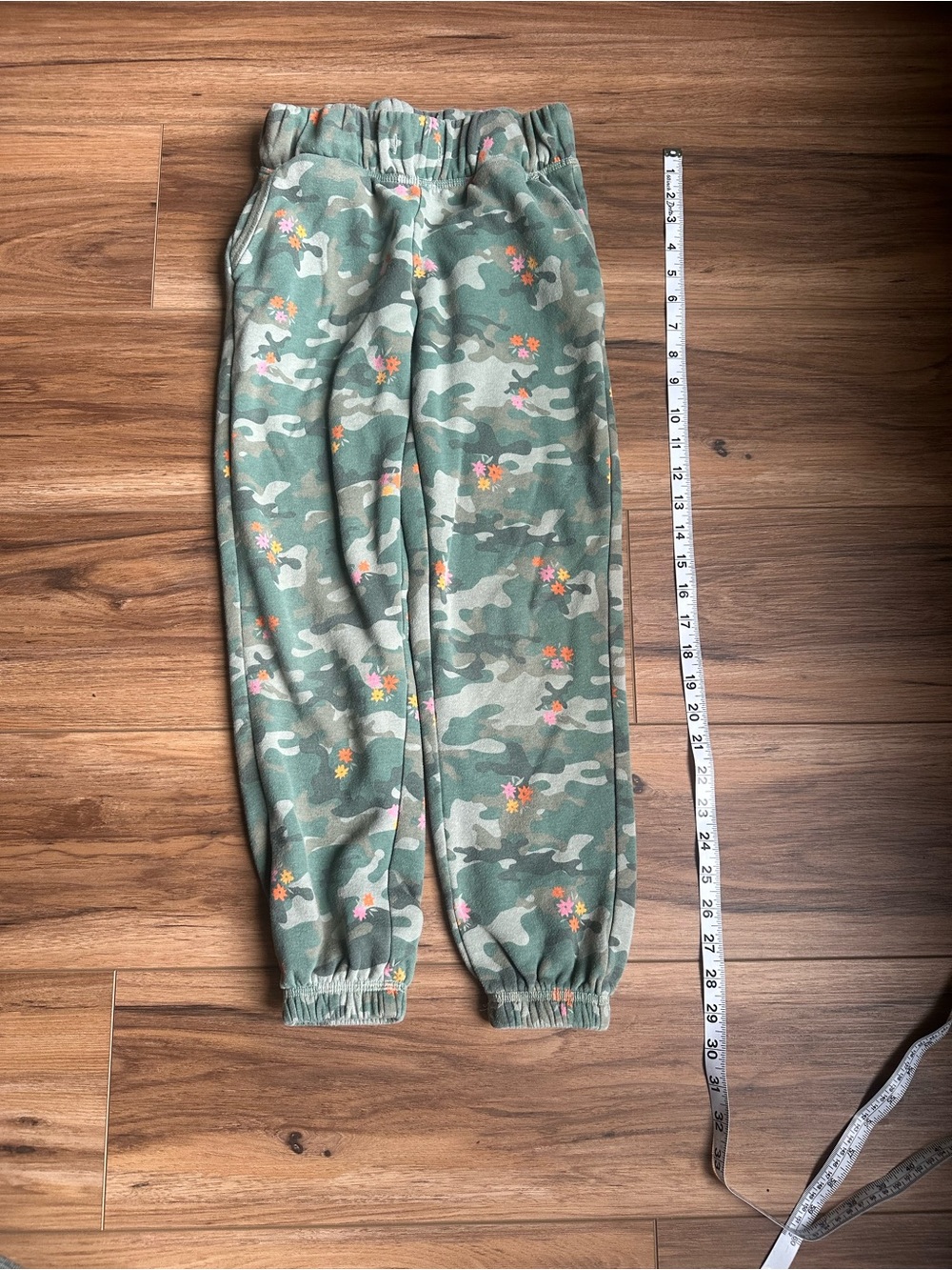 Green Camo Floral Kids Jogger Sweatpants